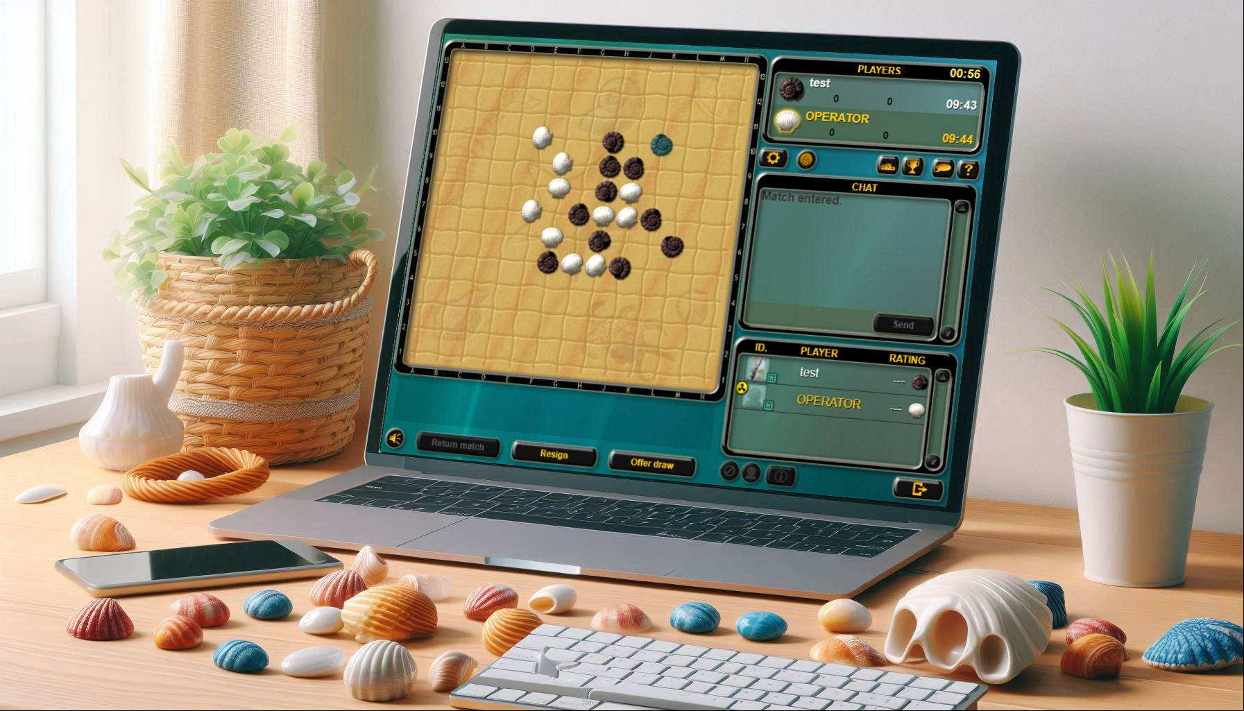 Interactive online pente game for everyone